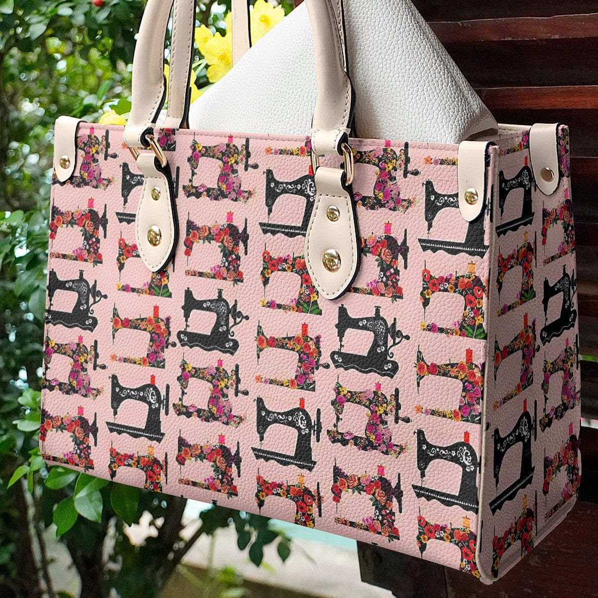 Leather Bag Sewing Leather Bag Floral Sewing Machine