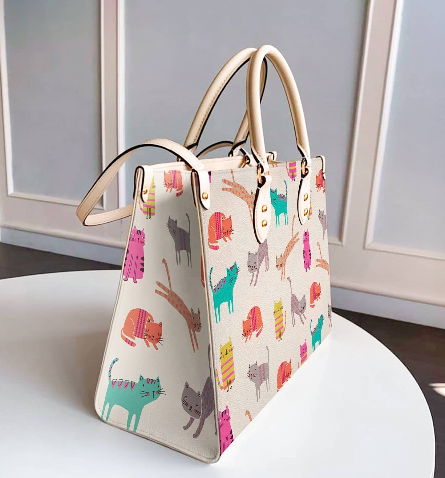 Leather Bag Cat Leather Bag Lovely Cats