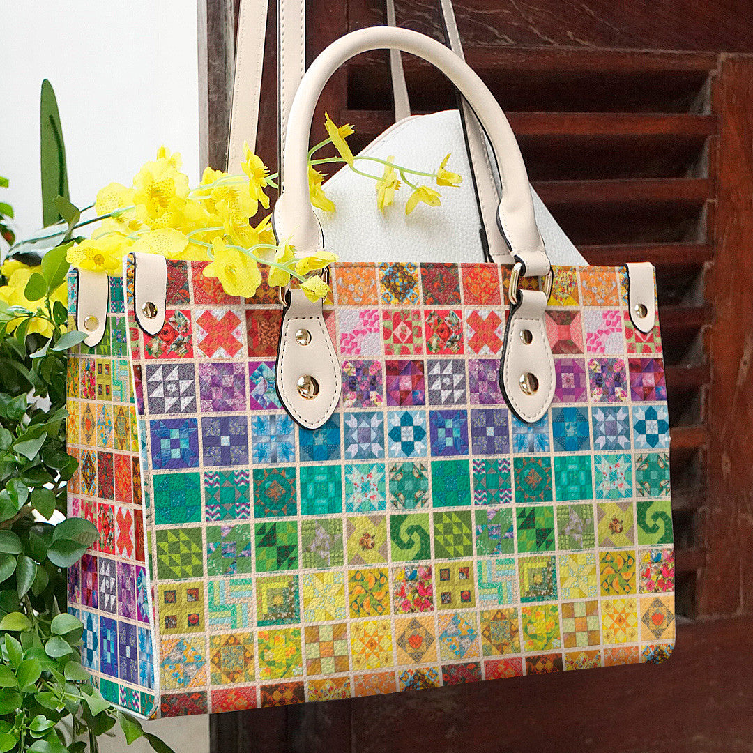 Leather Bag Quilting Leather Bag Traditional Quilting Blocks 3
