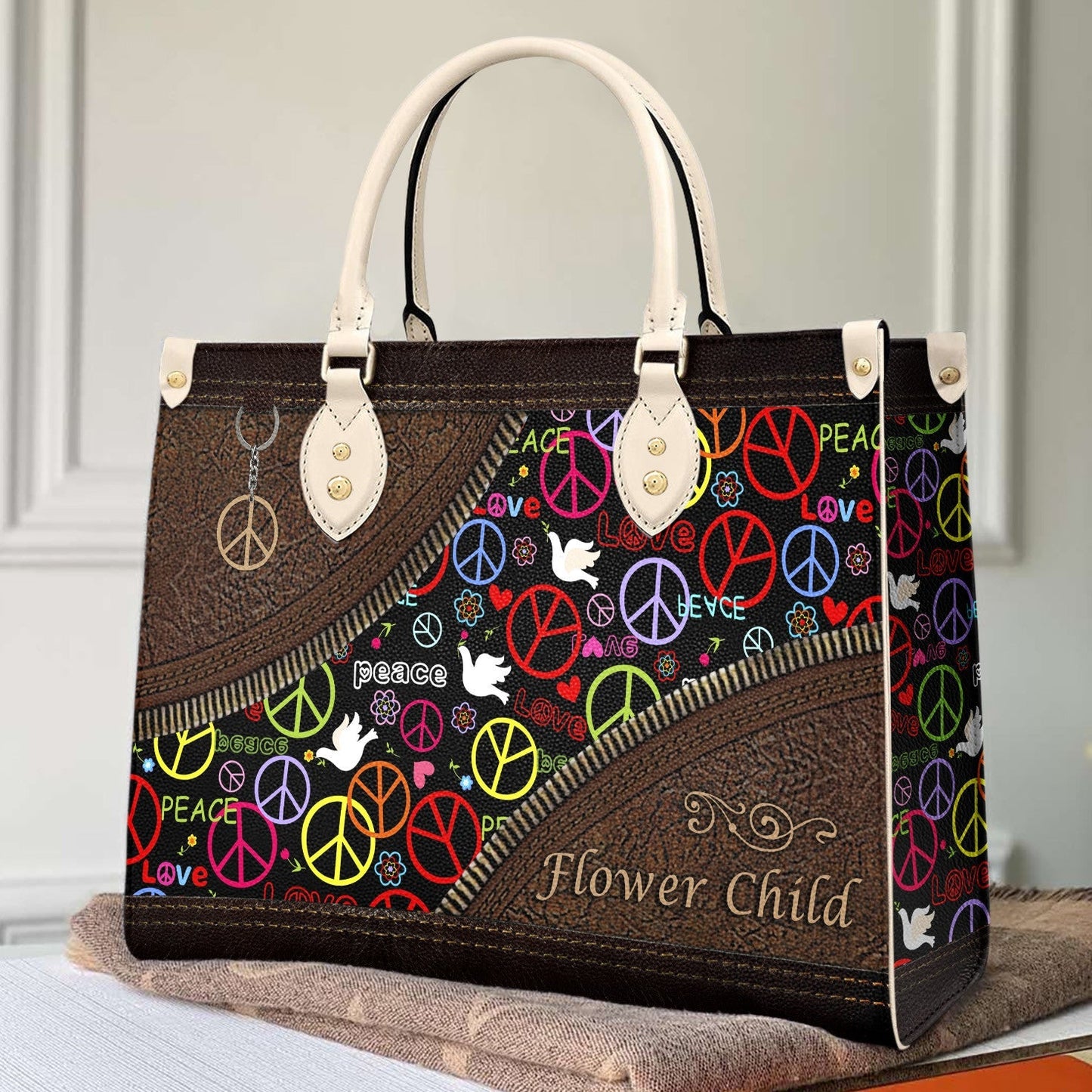 Leather Bag Hippie Leather Bag Flower Child