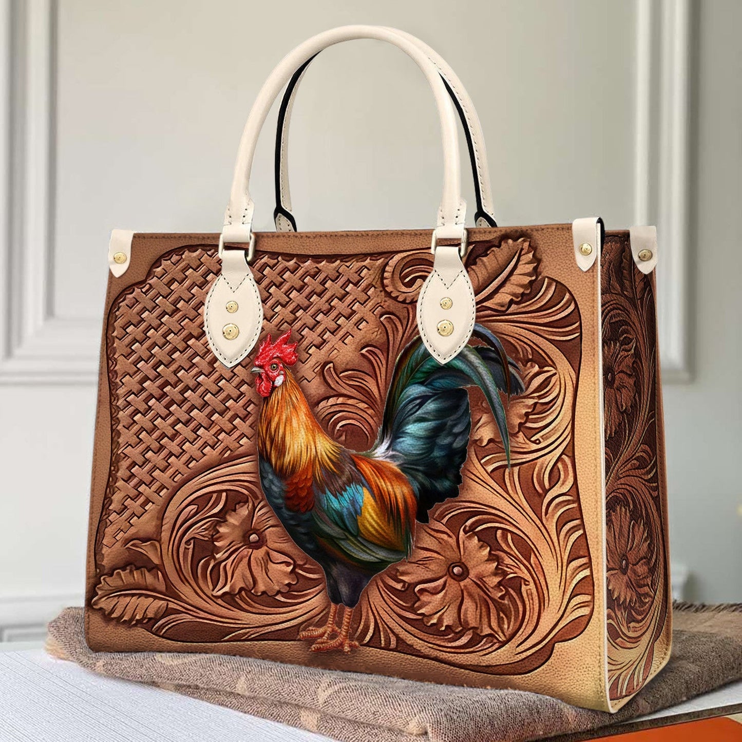 Leather Bag Chicken Leather Bag Gorgeous Rooster