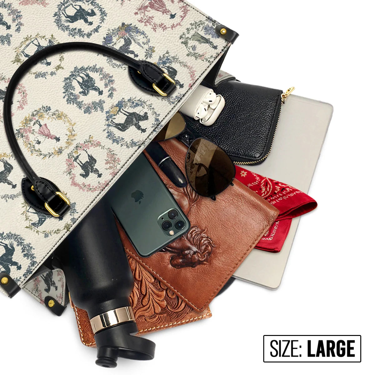Wildflower Waltz Leather Bag