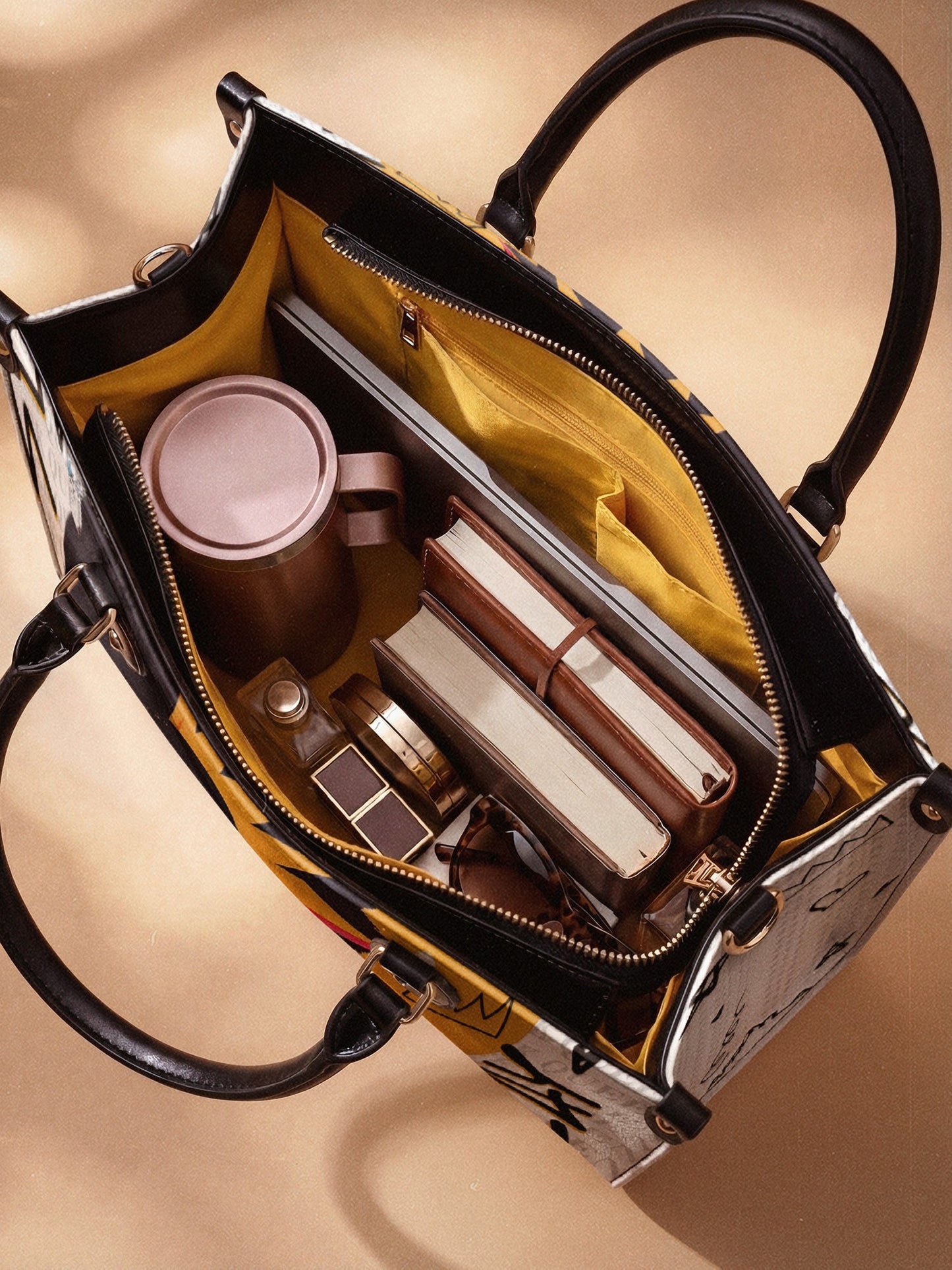 "Aina" Coconut White Leather Handbag Deal