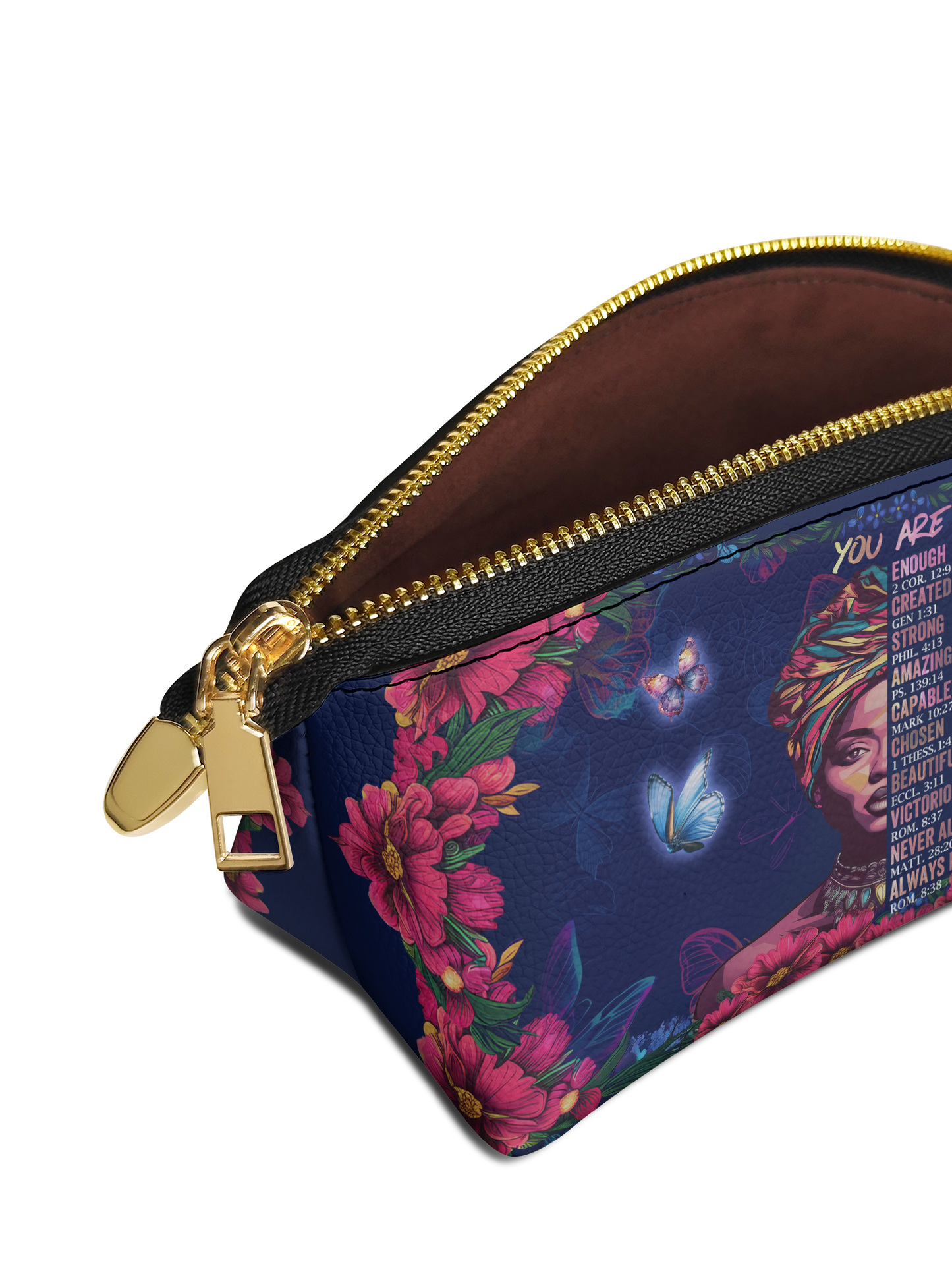 "Imani" Blue Orchid Eclipse Makeup Bag