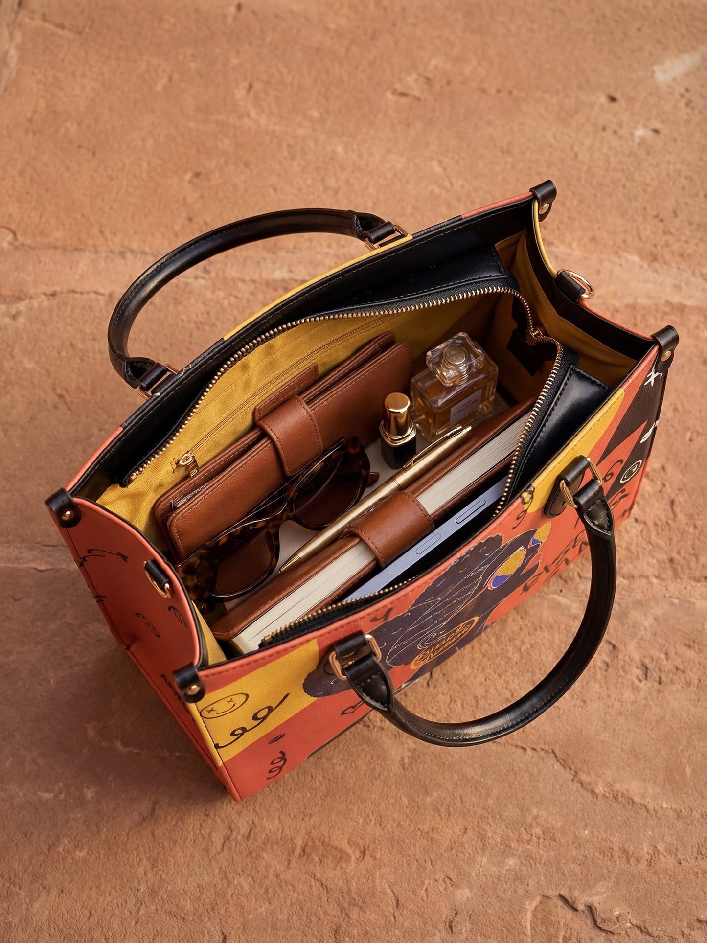 "Sanaa" Paprika Leather Handbag Deal