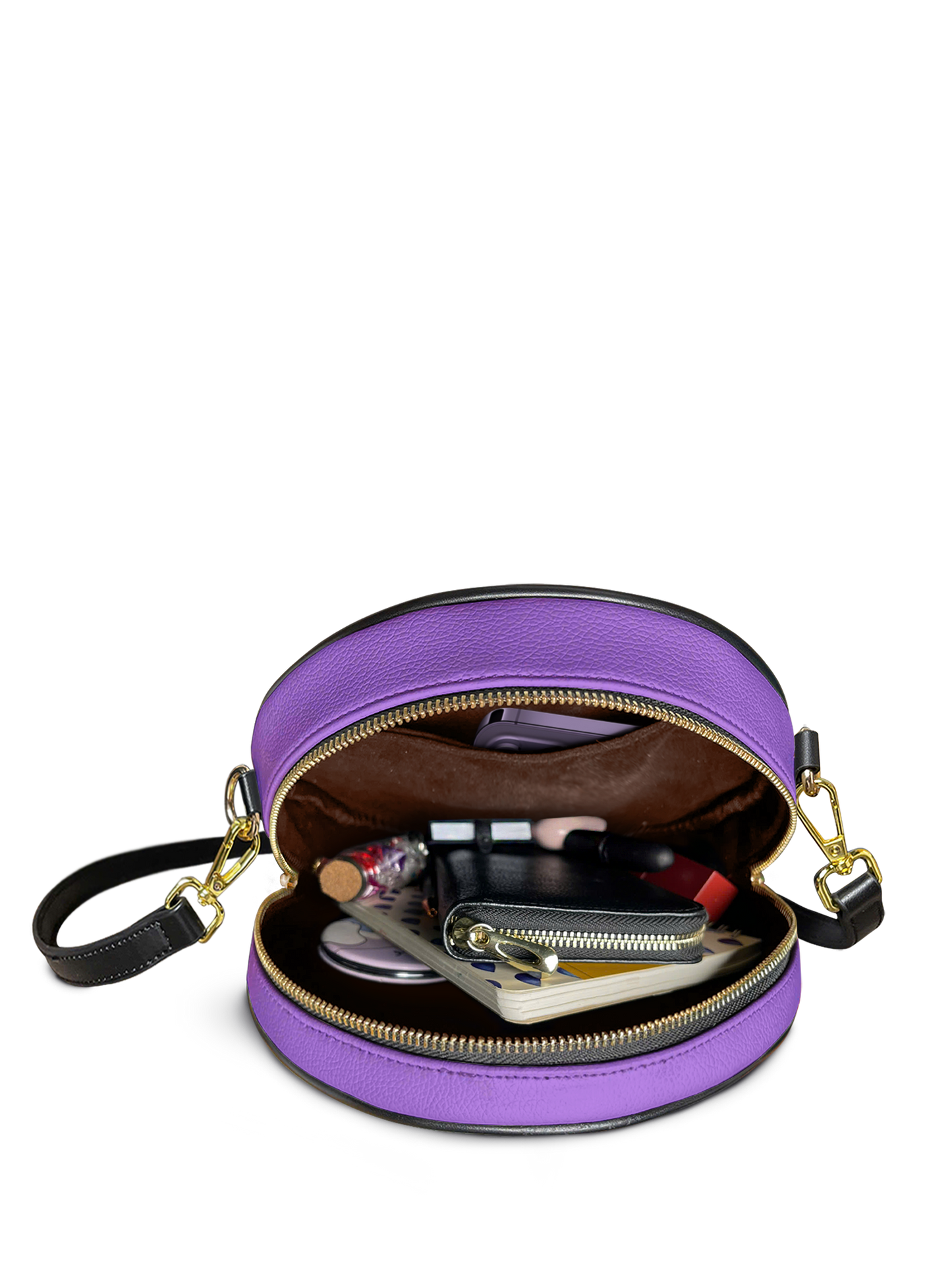 "Aina" Grape Soda Circle Crossbody Bag