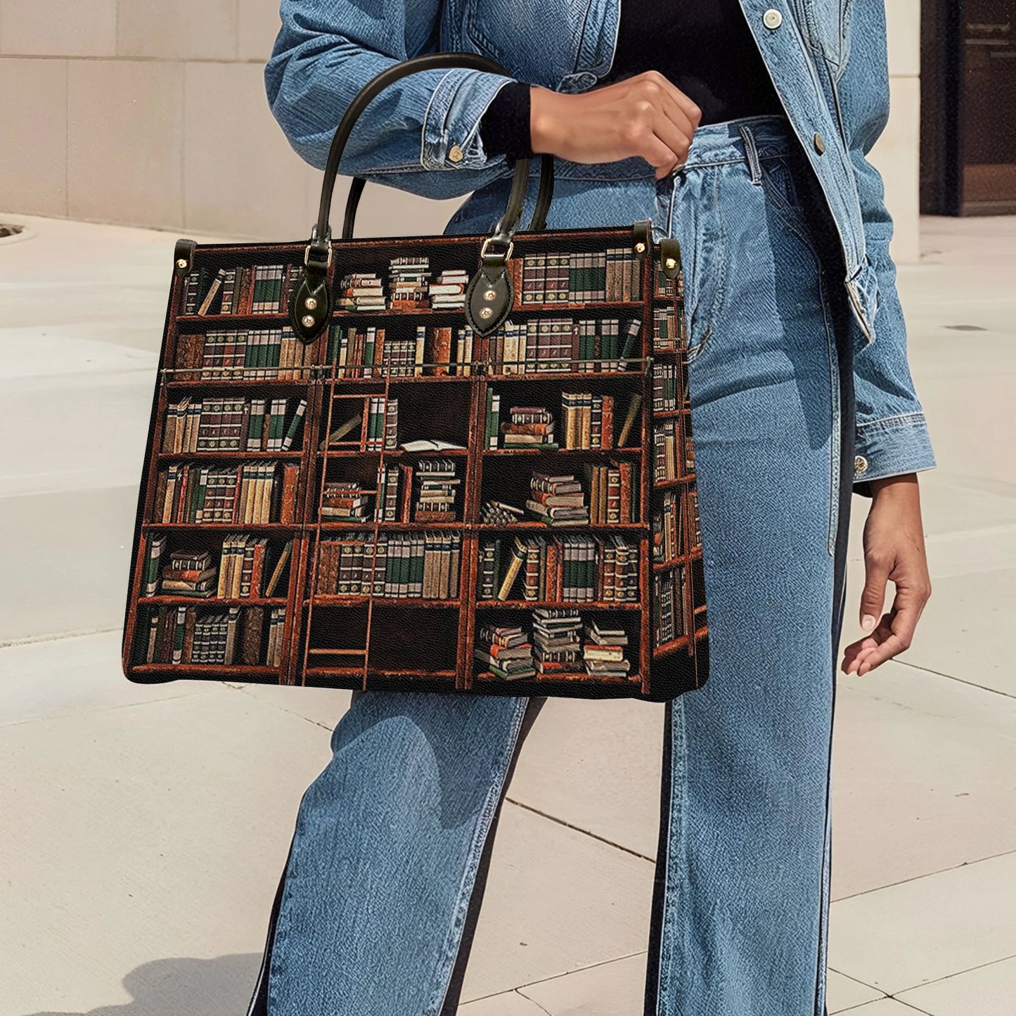 Leather Bag Reading Leather Bag Vintage Bookcase