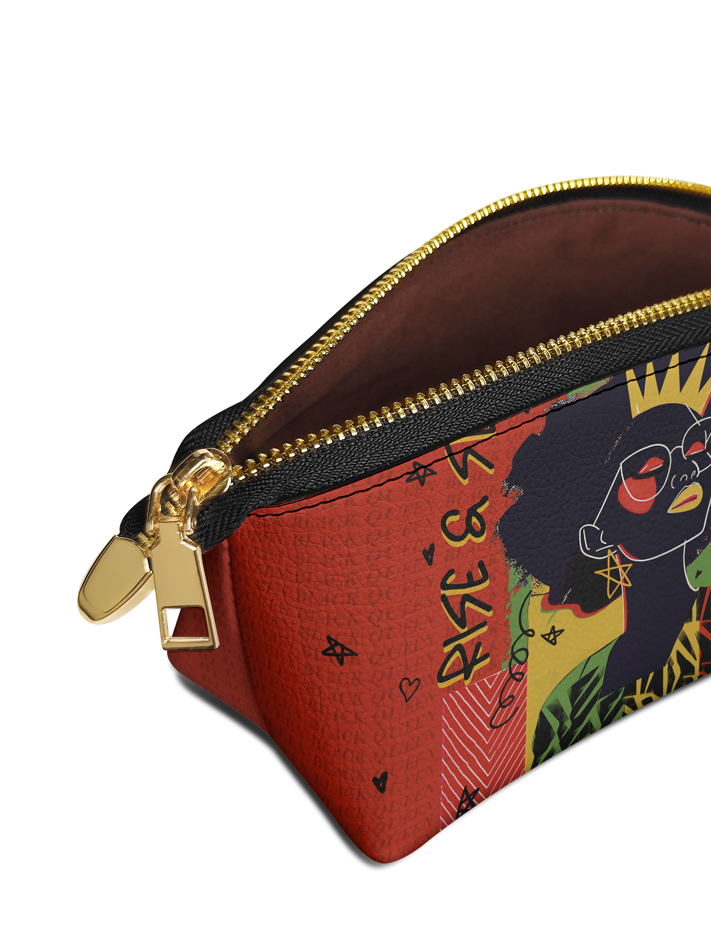 "Aina" Flame Red Eclipse Makeup Bag