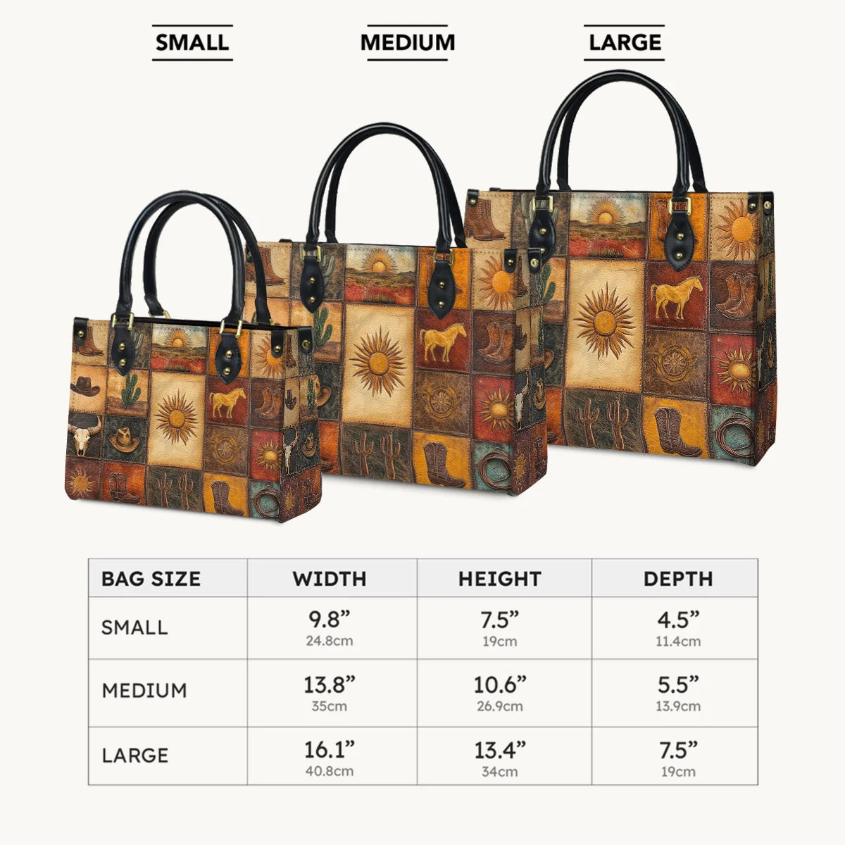 Western Mosaic Leather Bag