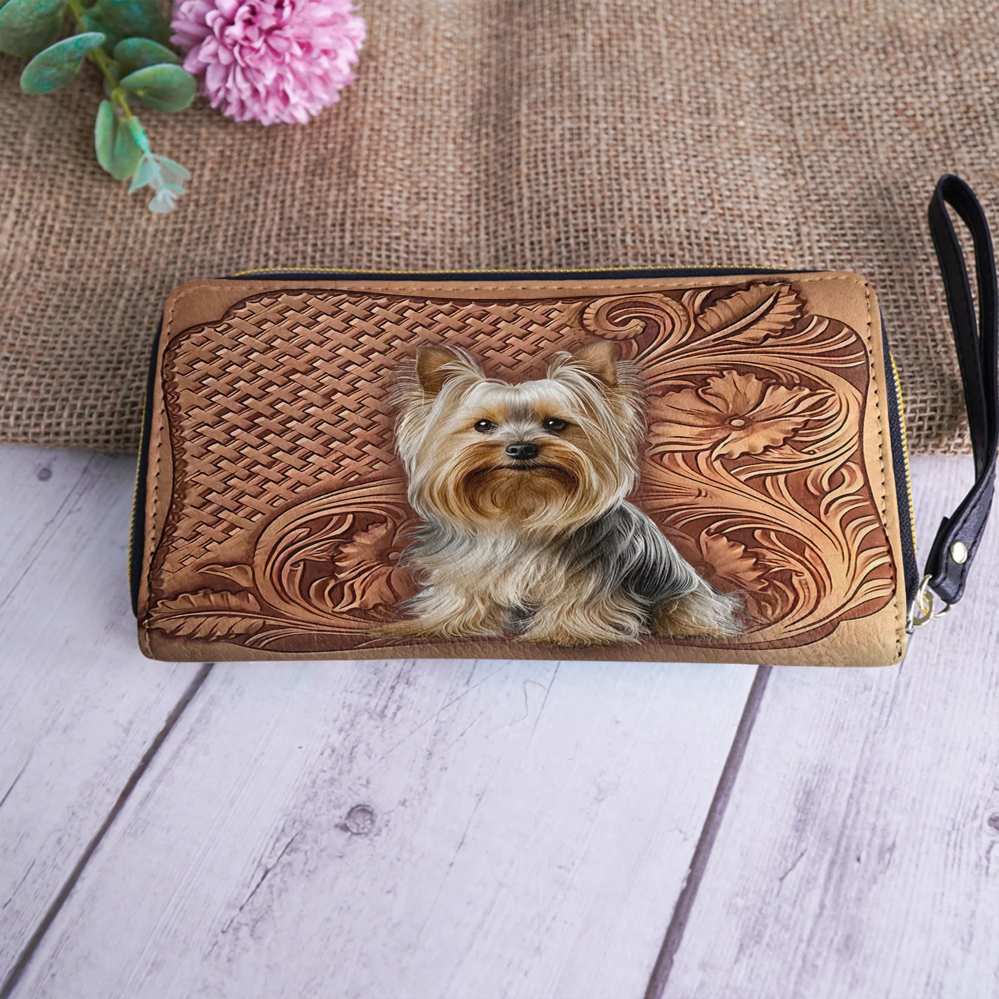  Leather Clutch Purse With Wristlet Strap Handle Yorkshire Elegance