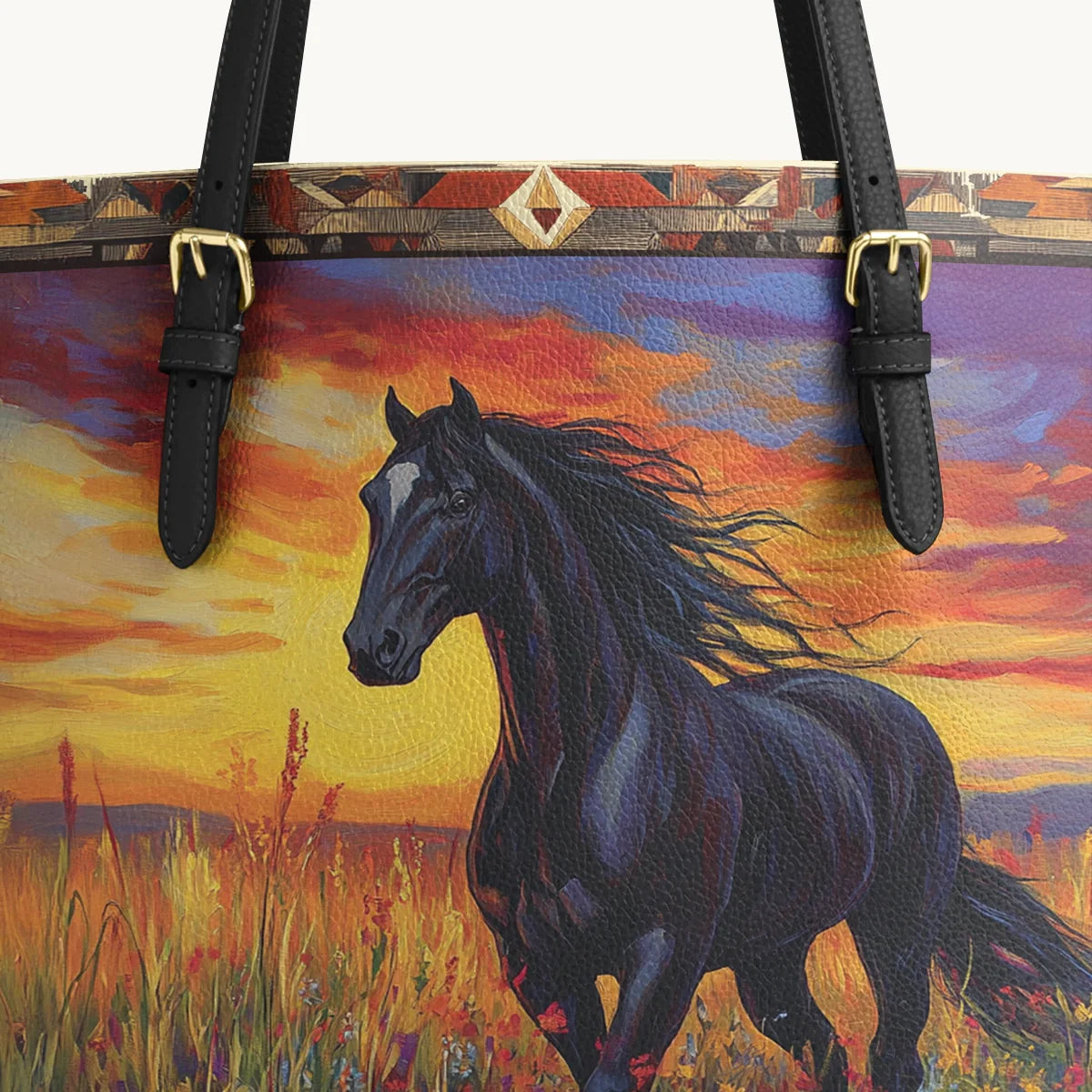  Wildfire Run Leather Tote Bag