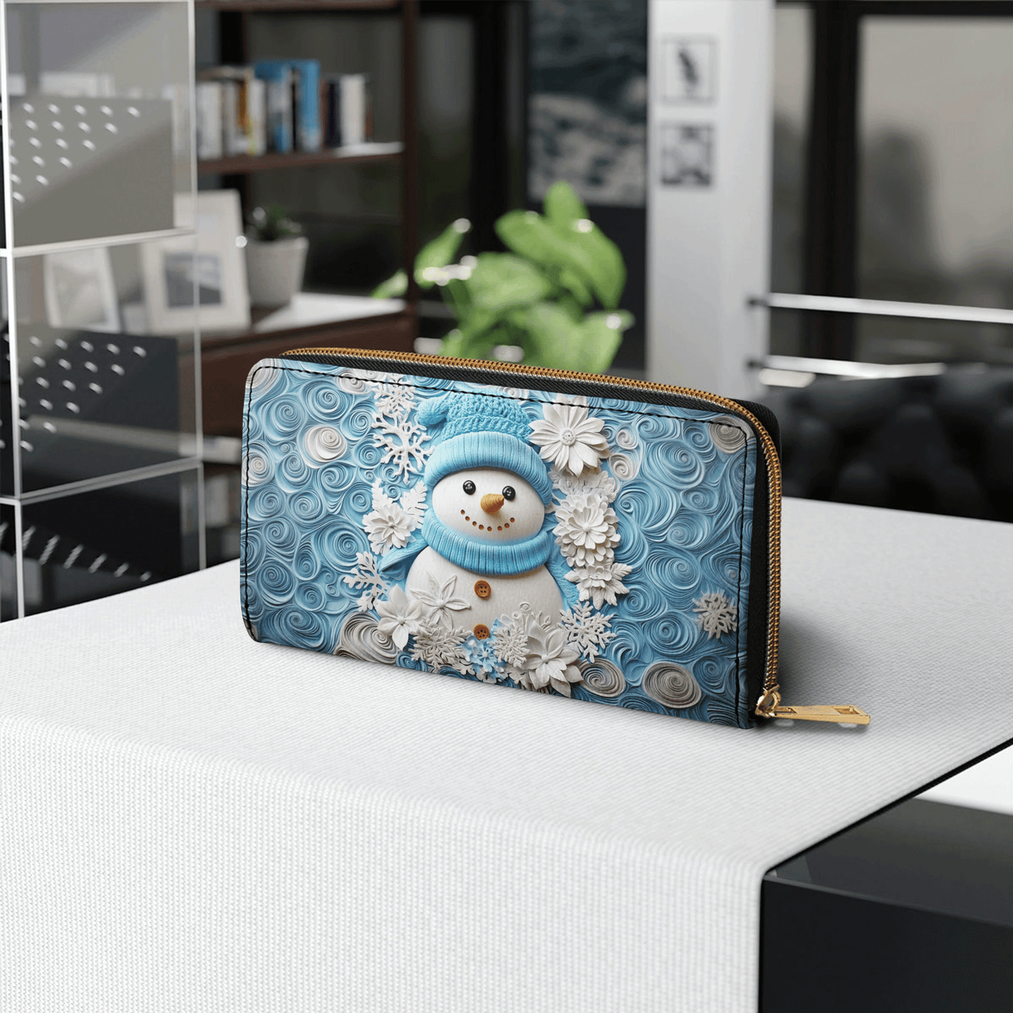  Leather Clutch Purse With Wristlet Strap Handle Winter Chic