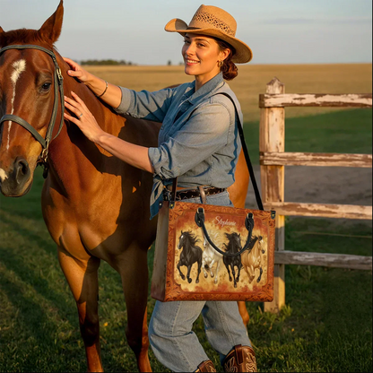  Personalized Galloping Horse Legacy Leather Bag