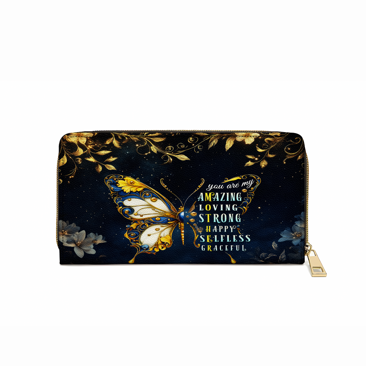  Leather Clutch Purse With Wristlet Strap Handle You Are My Mother