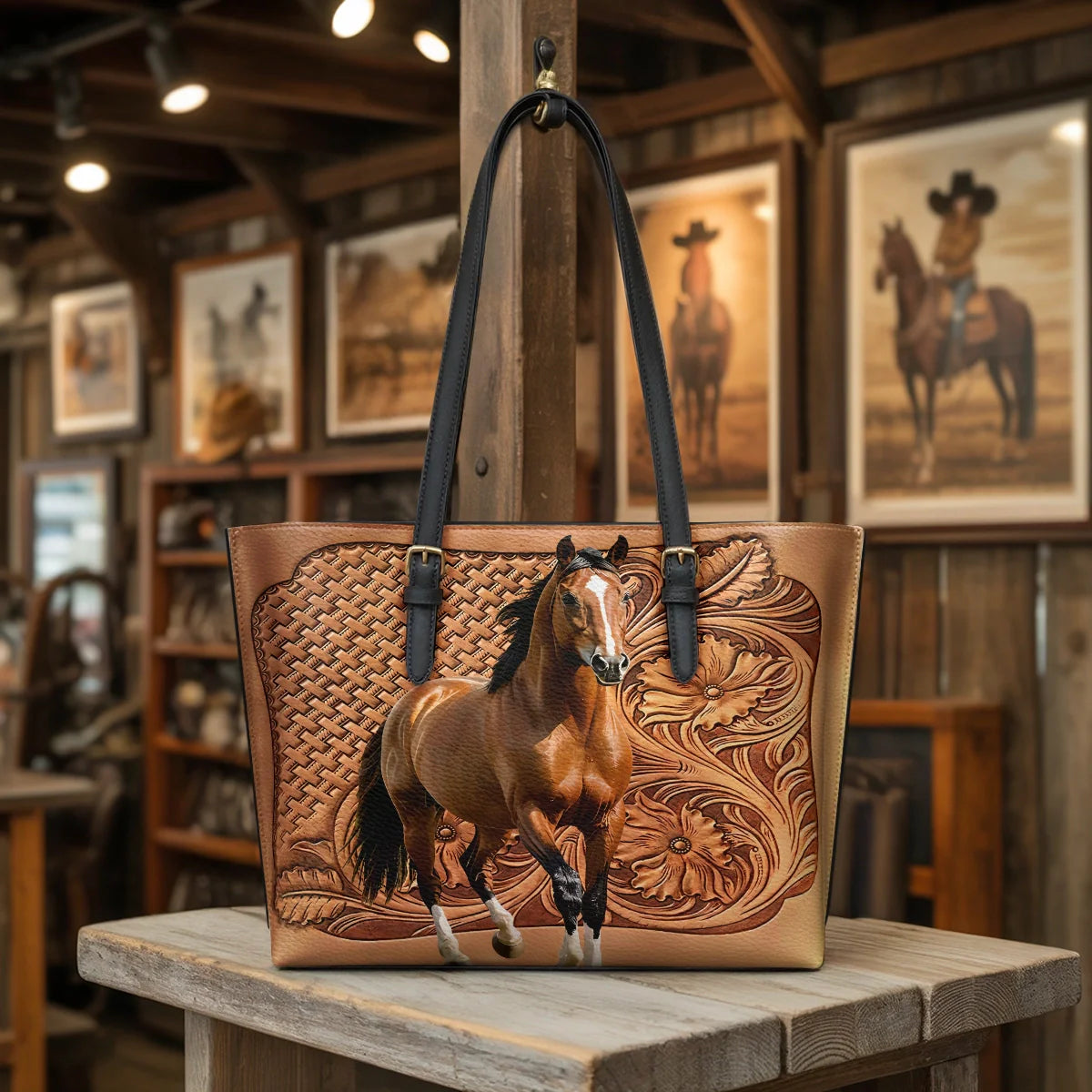  Horse Legacy Leather Tote Bag