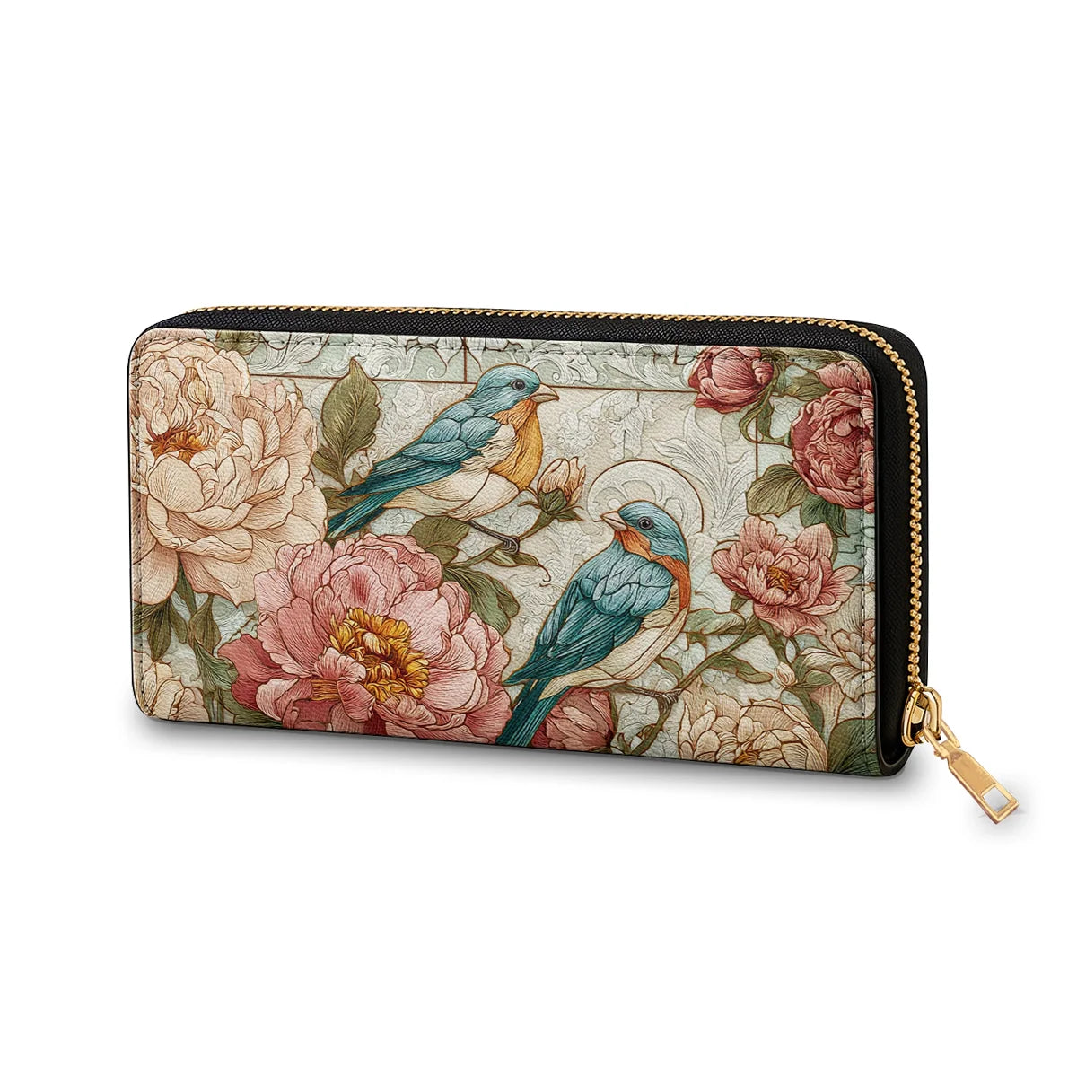  Leather Clutch Purse With Wristlet Strap Handle Still Morning
