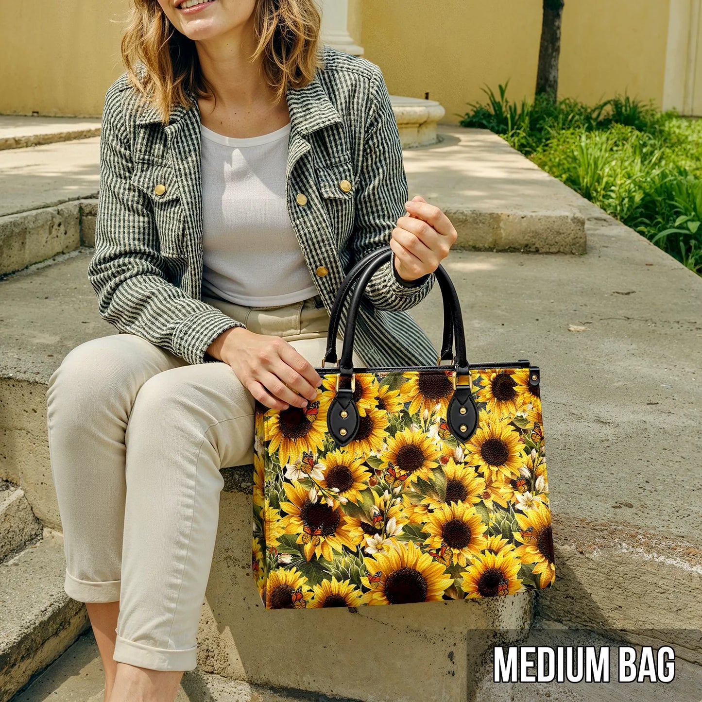  Leather Bag Shine Gorgeous Sunflower
