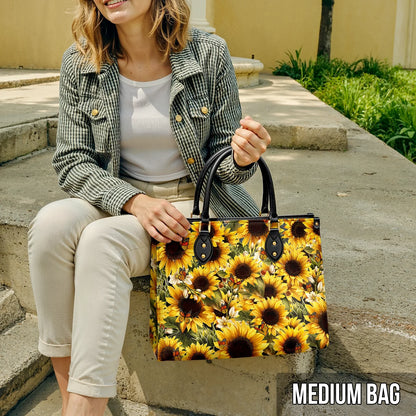  Leather Bag Shine Gorgeous Sunflower