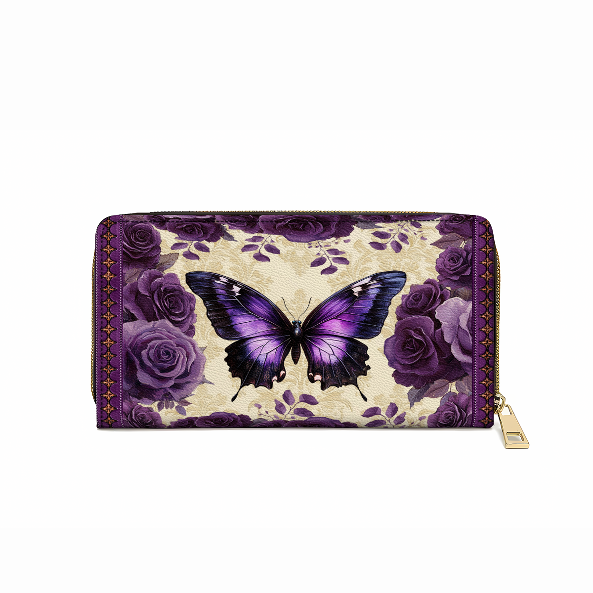  Leather Clutch Purse With Wristlet Strap Handle Antique Elegance