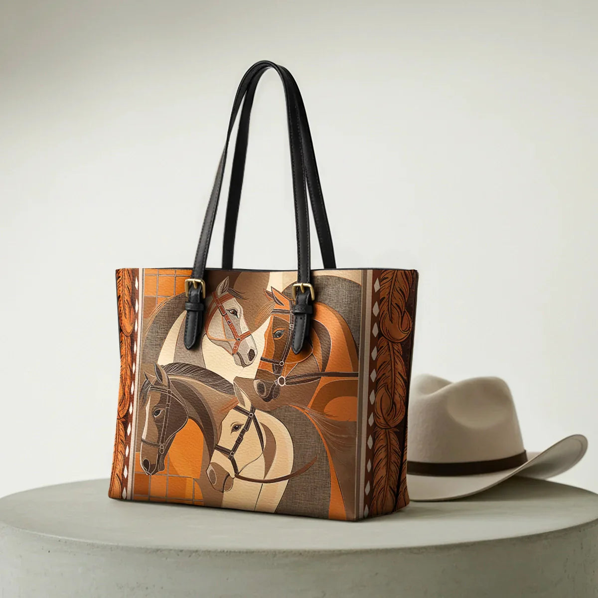  Bridle & Burnt Clay Leather Tote Bag
