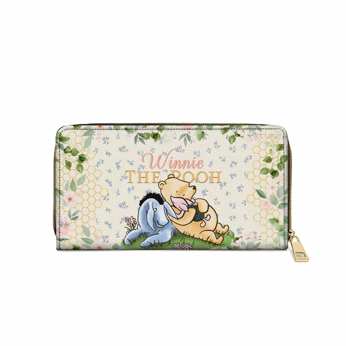  Leather Clutch Purse With Wristlet Strap Handle Bear Bliss