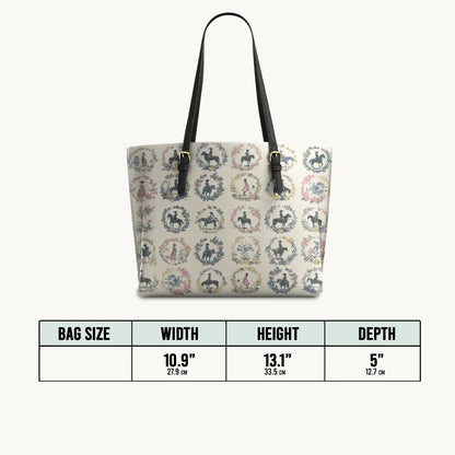  Wildflower Waltz Leather Tote Bag