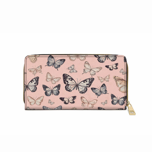  Leather Clutch Purse With Wristlet Strap Handle Wings of Delight