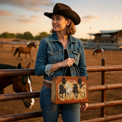  Personalized Galloping Horse Legacy Leather Bag