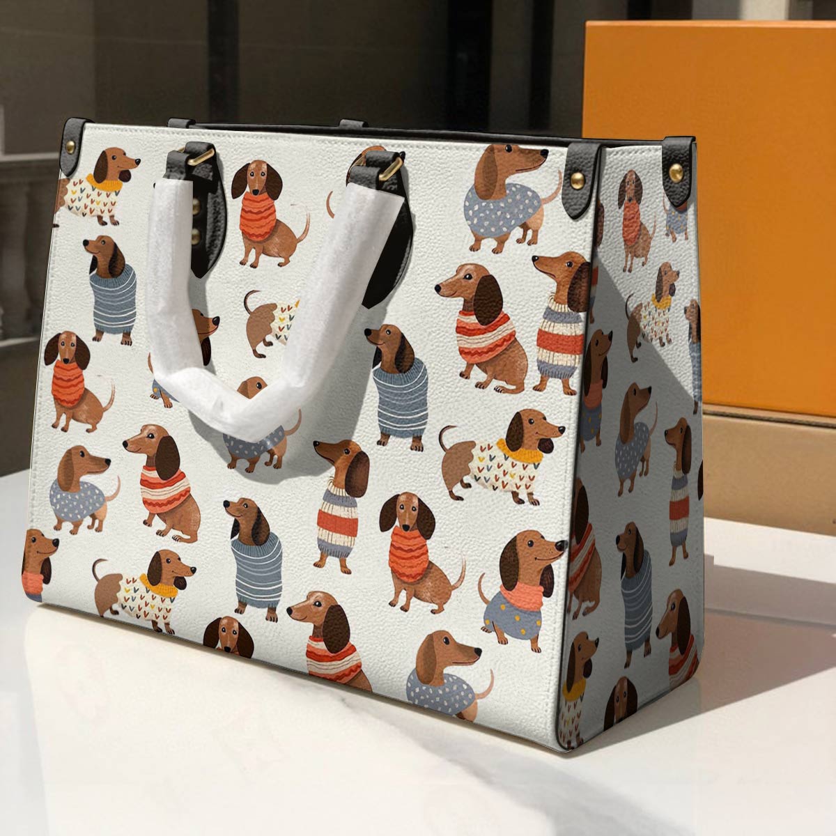  Leather Bag Dachshund Leather Bag Cute