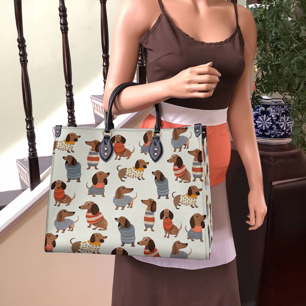  Leather Bag Dachshund Leather Bag Cute