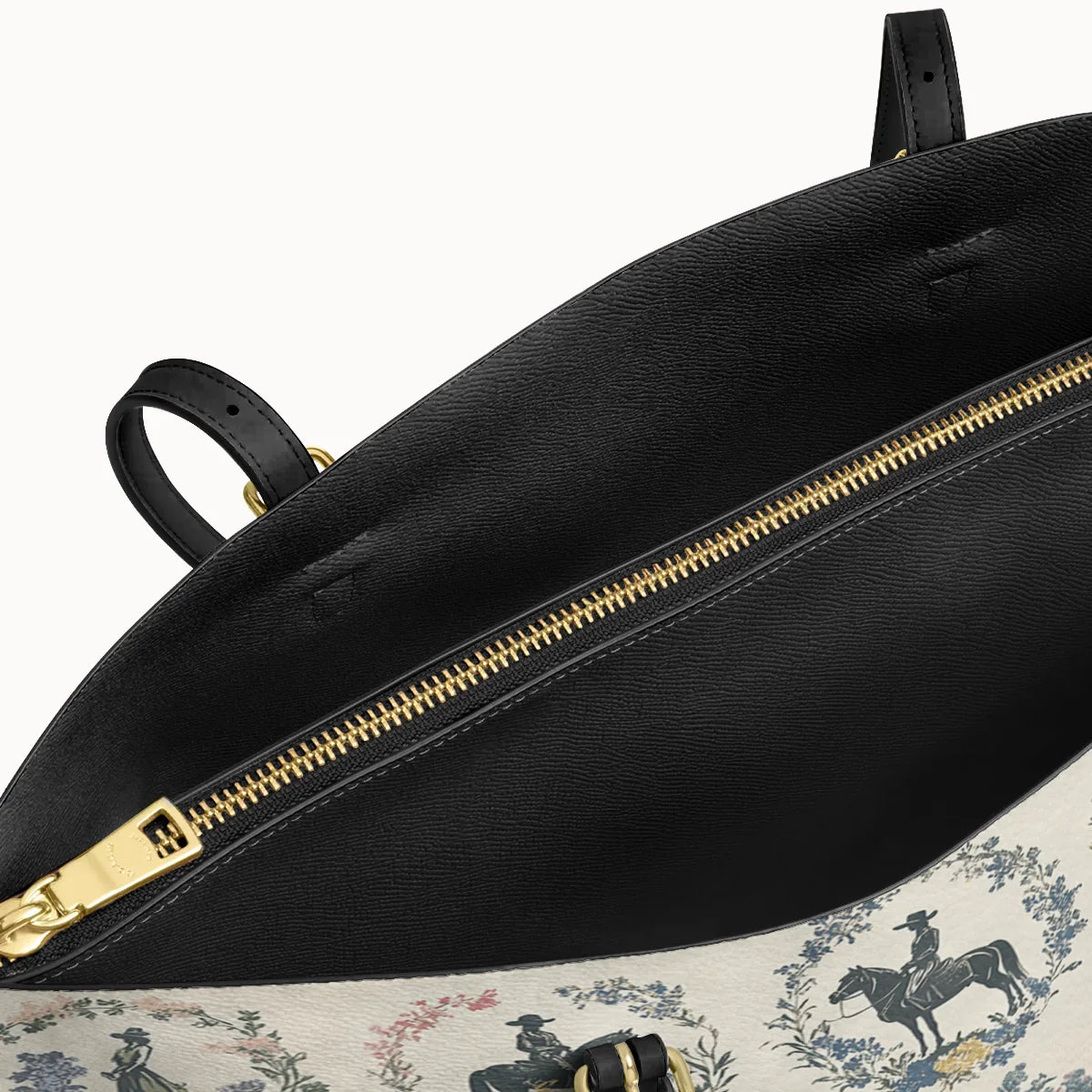  Wildflower Waltz Leather Tote Bag
