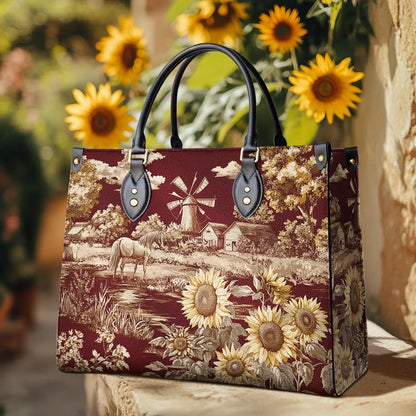  Rustic Bloom Leather Bag