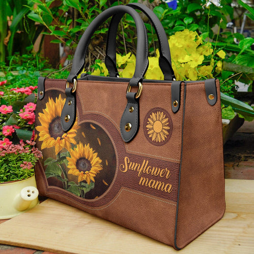  Leather Bag Sunflowers mama