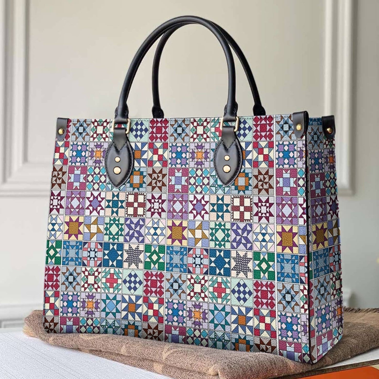 Leather Bag Traditional Quilting Blocks