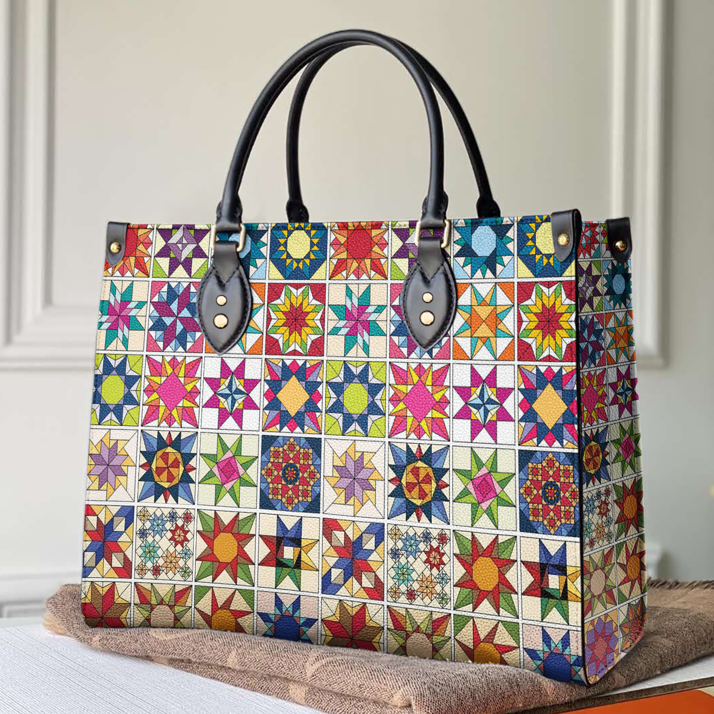  Leather Bag Traditional Quilting Blocks 2