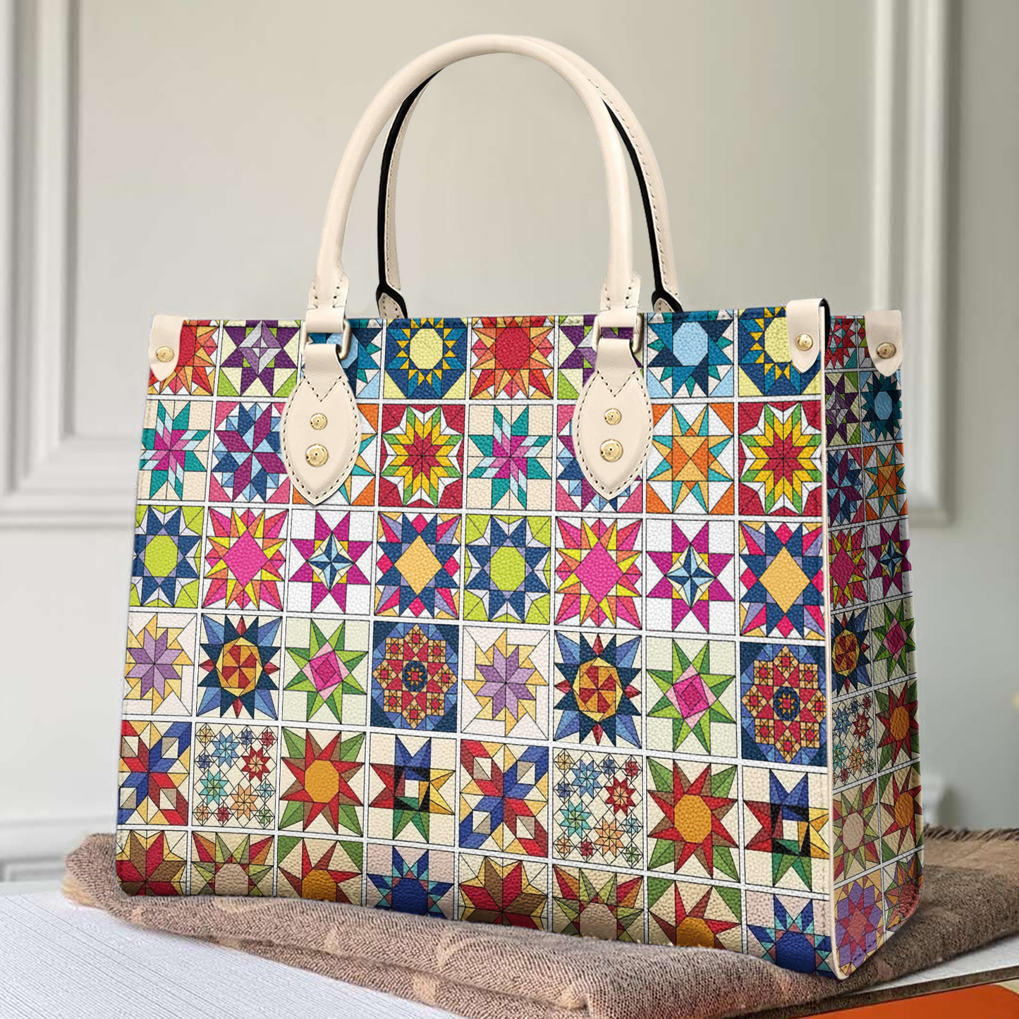  Leather Bag Traditional Quilting Blocks 2