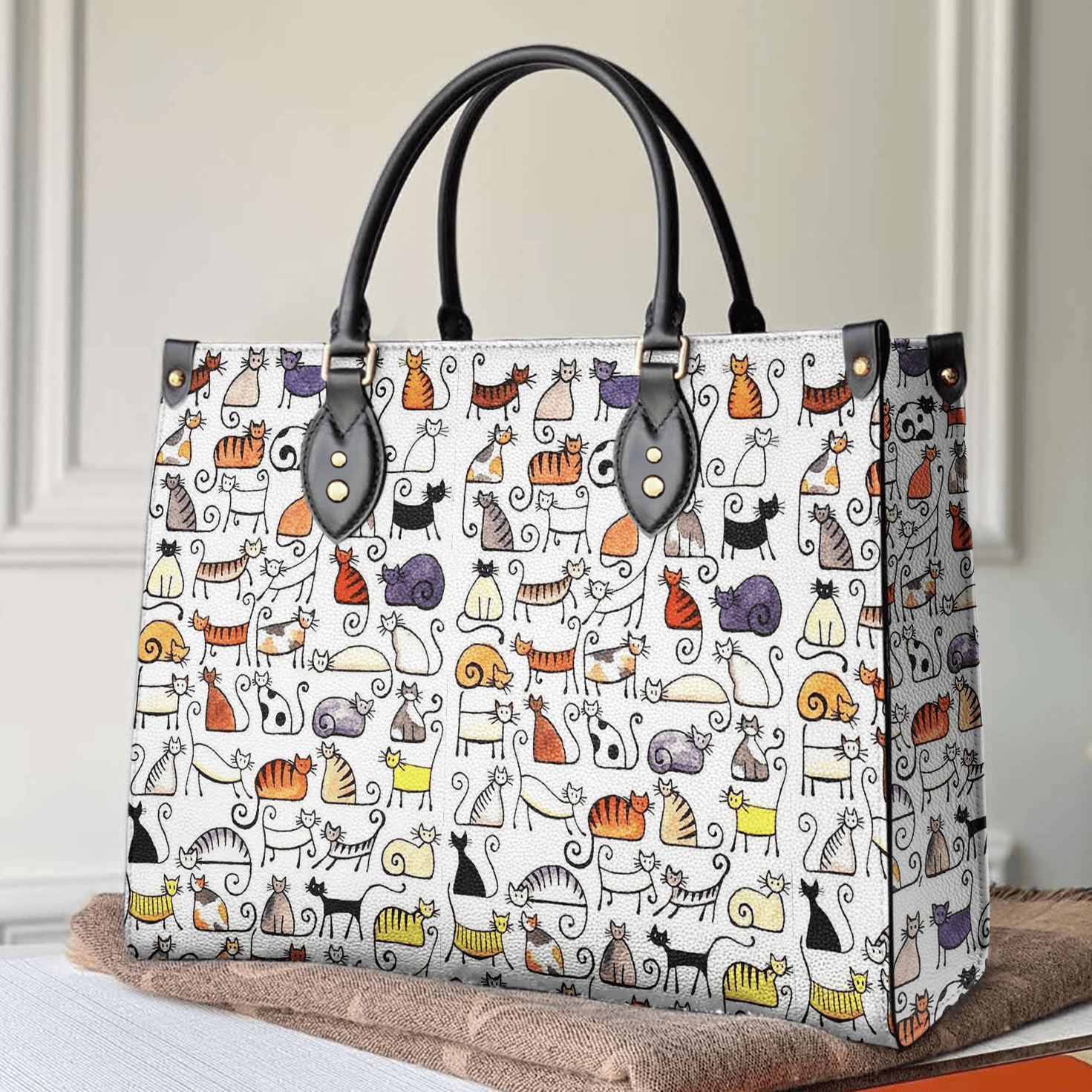  Leather Bag Cat Bag Traditional Cat pattern 1