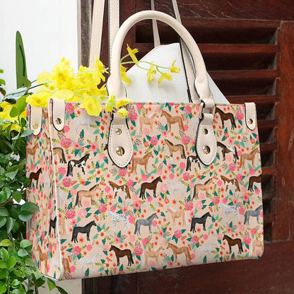  Leather Bag Horse Leather Bag Floral Horses