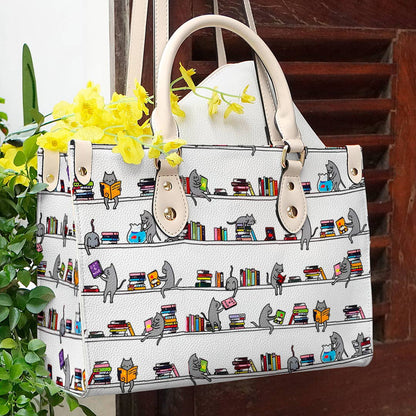  Leather Bag Cat Leather Bag Cat With Books