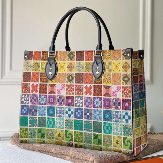  Leather Bag Quilting Leather Bag Traditional Quilting Blocks 3