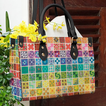  Leather Bag Quilting Leather Bag Traditional Quilting Blocks 3