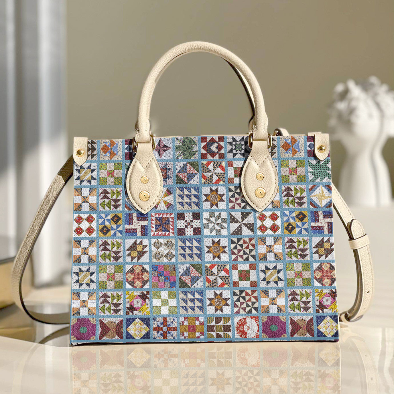  Leather Bag Traditional Quilting Blocks 5