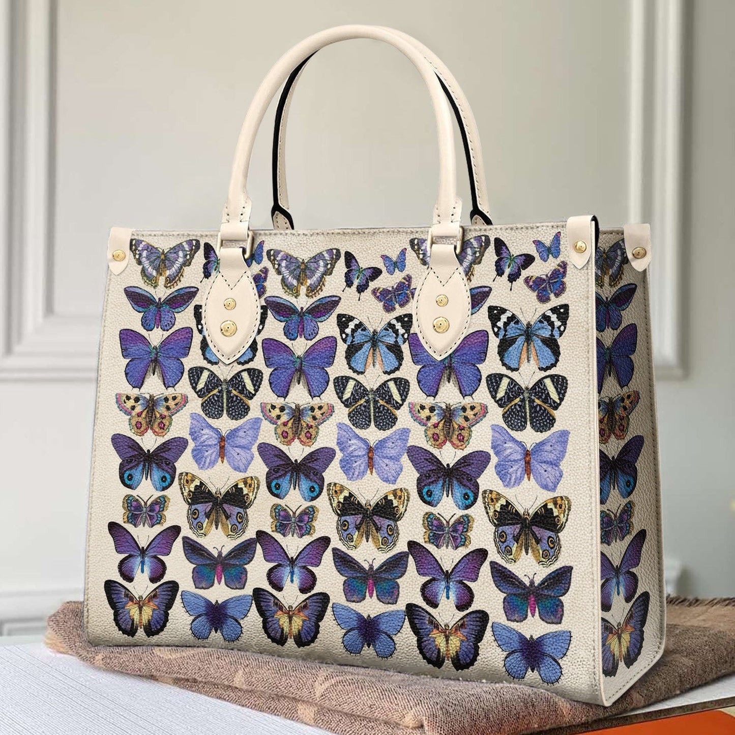  Leather Bag Butterfly Leather Bag Graceful Purple Butterfly