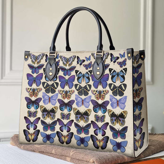  Leather Bag Butterfly Leather Bag Graceful Purple Butterfly