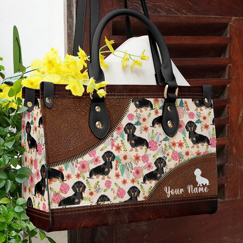  Leather Bag Dachshund Bag Traditional Dachshund Pattern 2