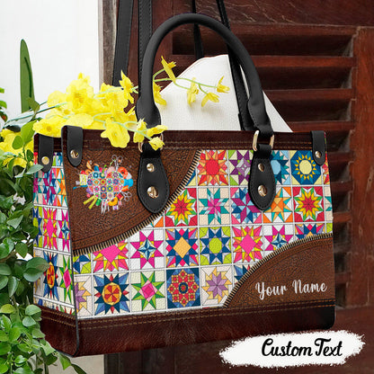  Leather Bag Quilting Leather Bag Traditional Quilting Blocks ver2
