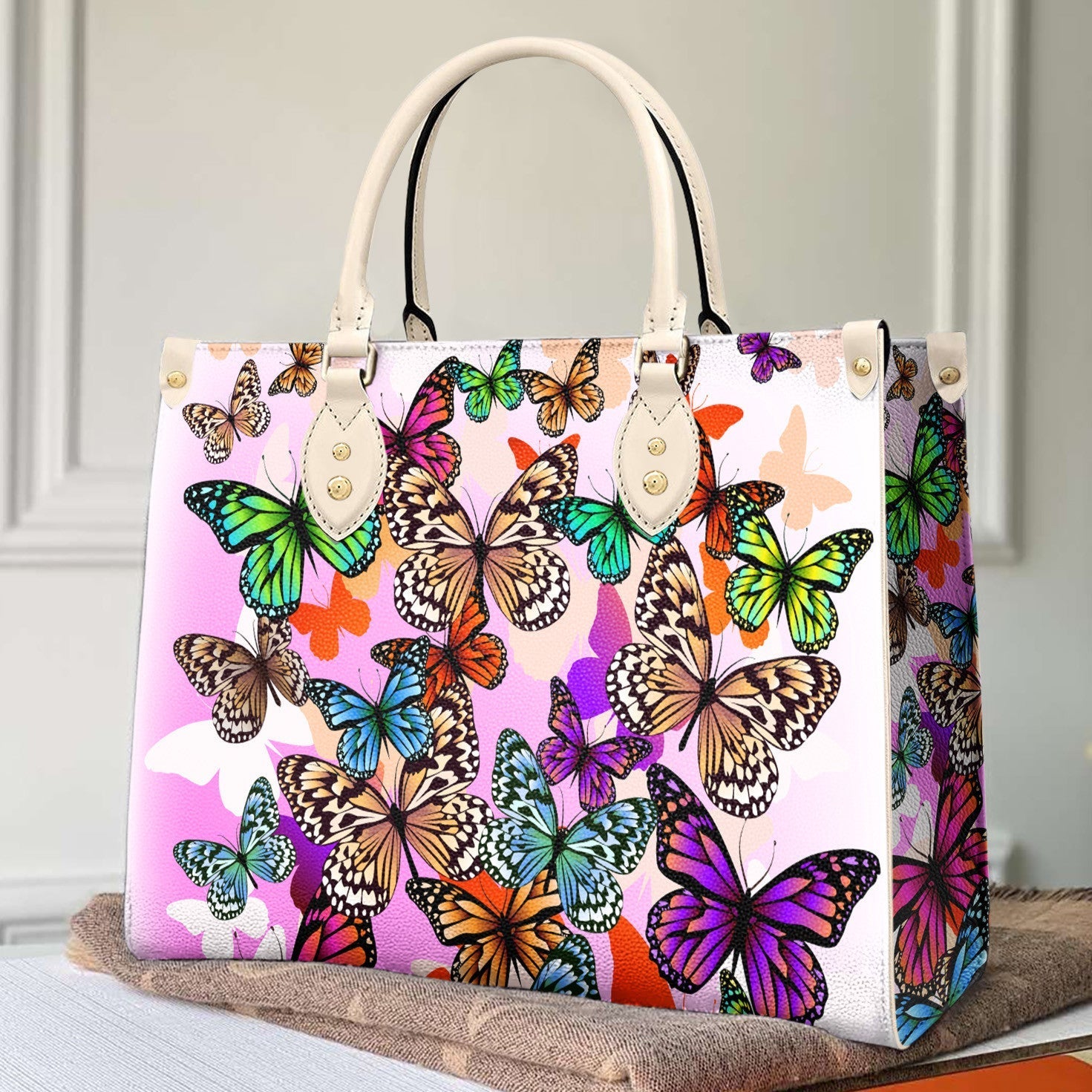  Leather Bag Butterfly Leather Bag Colorful Butterfly