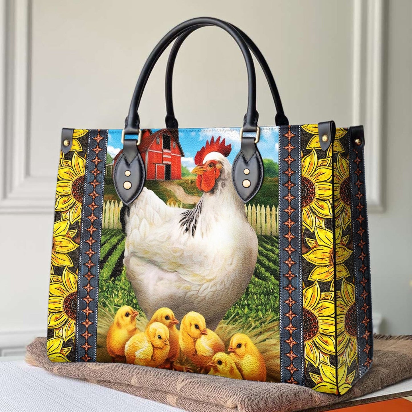  Leather Bag Chicken Leather Bag Sunflower Chicken