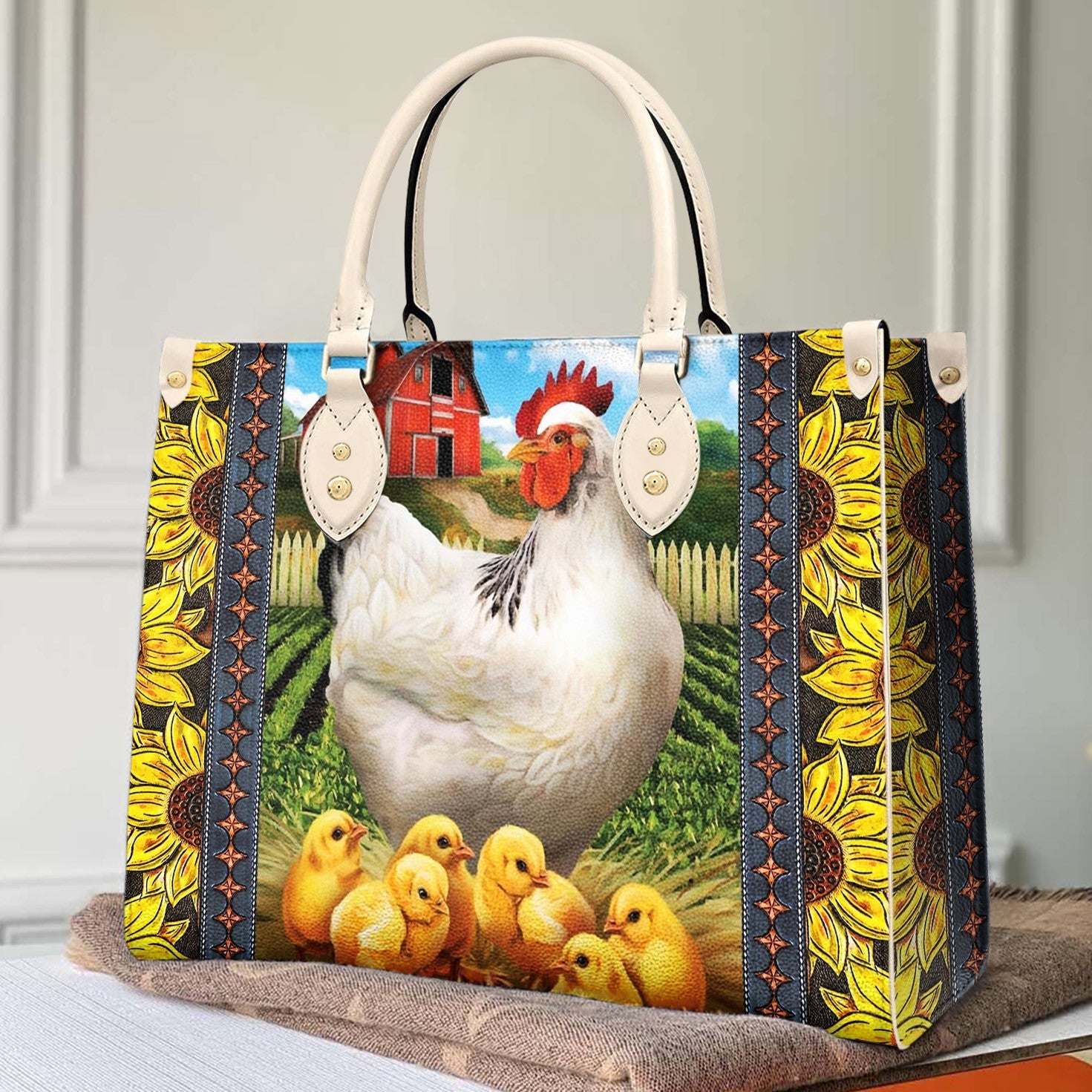  Leather Bag Chicken Leather Bag Sunflower Chicken