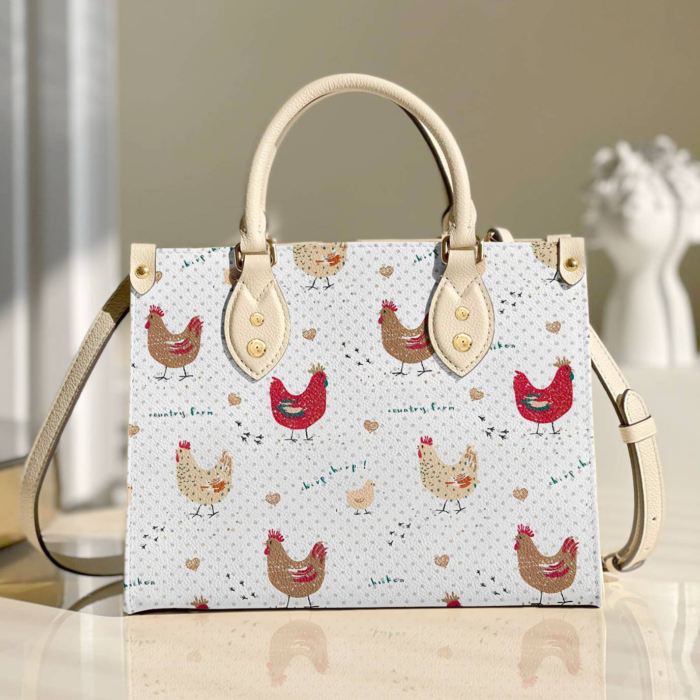  Leather Bag Chicken Personalized Leather Bag Cute Chickens
